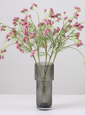 仿真花雾松毛球毛果子吉祥果假花婚庆家居酒店装饰品花艺摆件