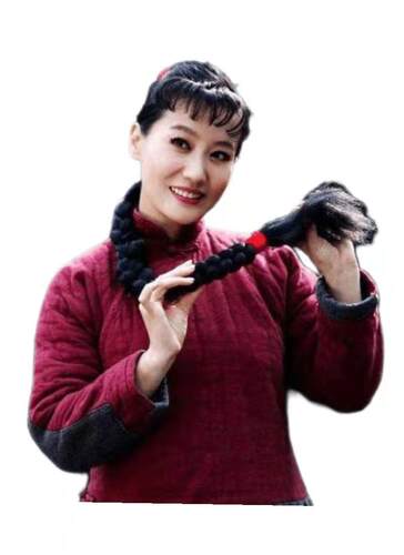 辫子斜刘海高温丝民国少女风假发