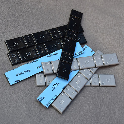 保隆锌合金黑色轮胎动平衡块粘块