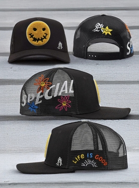 allhumancanlearn Forever dreaming trucker hats纽约笑脸货车帽