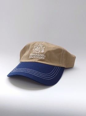Edmmond studios西班牙潮牌复古棕拼软顶老爹帽 oldschool棒球帽