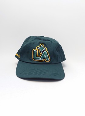 La Galaxy 洛杉矶银河队复古墨绿老爹帽Dadcap La 棒球帽男女同款