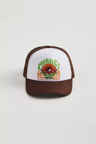 MARKET Breathwork Trucker Hat纽约潮牌太阳花笑脸海绵卡车帽网