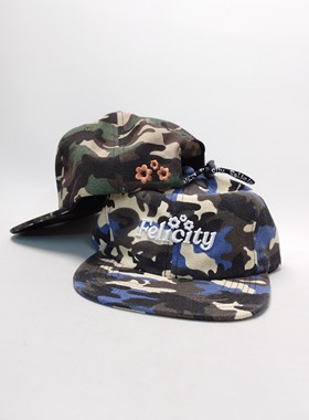 Felicity美潮牌斜纹帆布迷彩软顶棒球帽平檐老爹帽浅帽深弹力拉扣