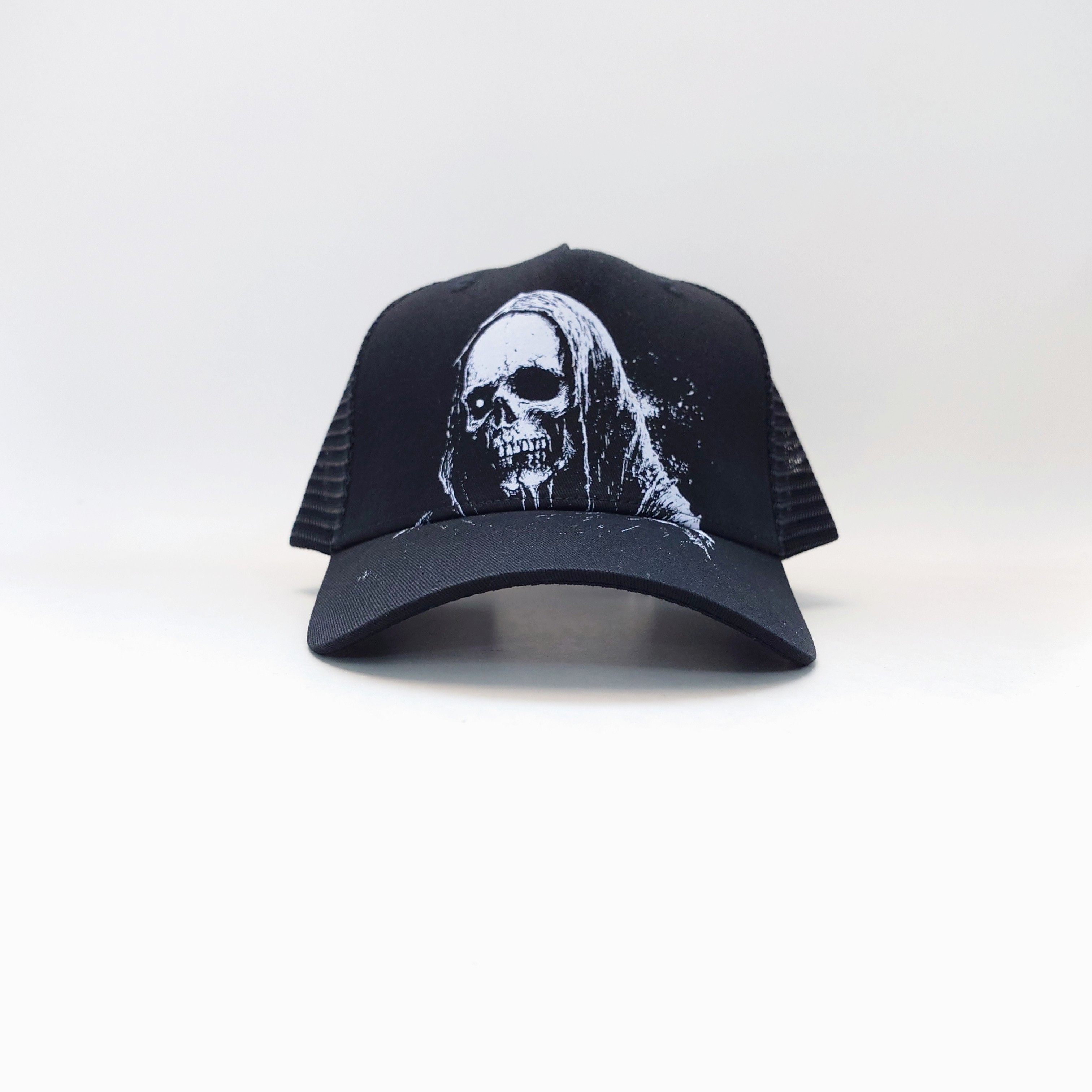 Blackcraft Reaper Trucker Hat美潮暗黑系纹身重金属死神货车帽