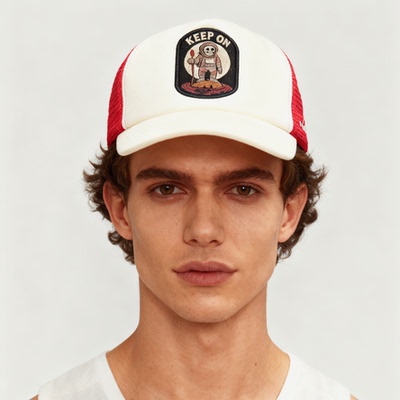 INTERCALACTIC Keep On Trucker hat 恶搞星际宇航员拼色货车帽