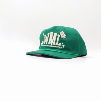 Wish Me Luck Dreams Come True Snapback洛杉矶潮牌复古绿软顶帽