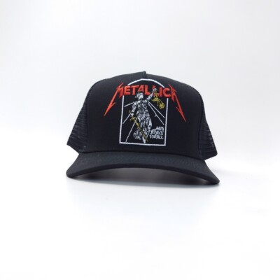 Metallica Justice Black Trucker Cap 美国金属乐队专辑款货车帽