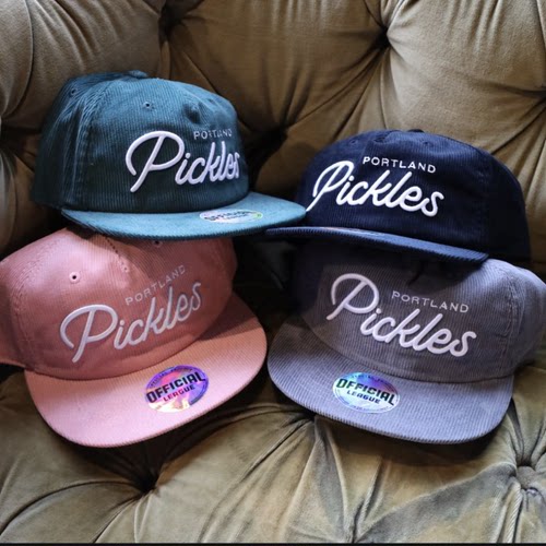 Official League x Pickles Script CorduroyHat联名灯芯绒老爹帽