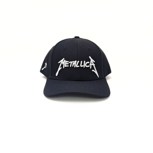 Metallica Garage Silver Logo Black Cap美国传奇金属乐队棒球帽