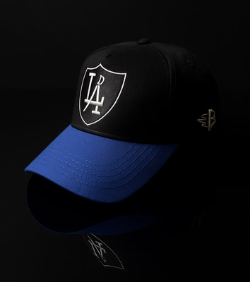 Dodgers x Raiders Black 道奇联名突袭者LA潮牌棒球帽恶搞突突