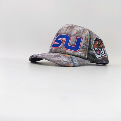 TSU TRUCKER HAT CAMO yk1k 联名迷彩重刺绣老虎头海绵网帽货车帽