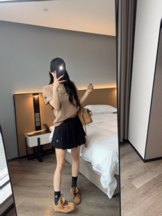 慵懒风咖色t恤女短袖2026新款韩版宽松百搭圆领上衣打底衫潮