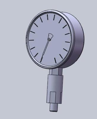 液压压力表装配3D图纸模型solidwork2012设计参考资料素材【474】