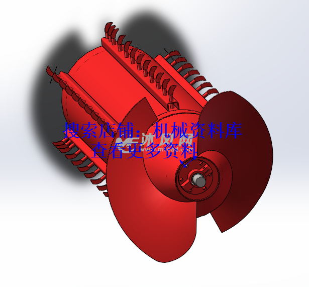 花生捡拾机滚筒模型3D图纸SolidWorks格式【227】