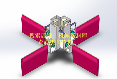 垂直方向的喷流尾舵机械传动控制模型3D图纸SolidWork格式【197】