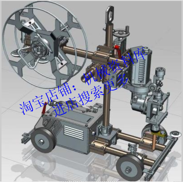 焊接移动小车3D图纸三维UG设计模型零件图+装配体图【798】