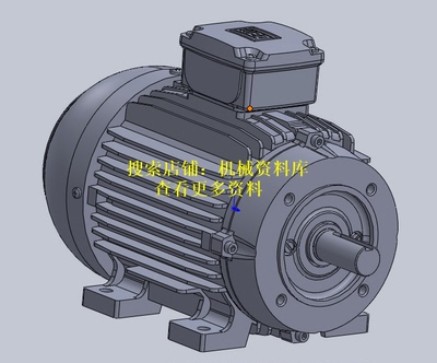 3KW异步电机3D模型图纸SolidWorks【232】