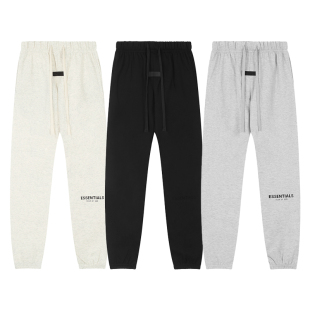 加绒卫裤 植绒字母休闲欧美高街束脚长裤 ESSENTIALS经典 FOG第八季