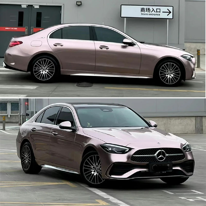 汽车改色膜冰霉粉漆面保护膜全车改色膜彩绘定制膜乌龙奶茶粉改色