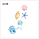 三川集 防水持久少女心贴纸 原创海洋贝壳纹身贴蜡感海星音符度假