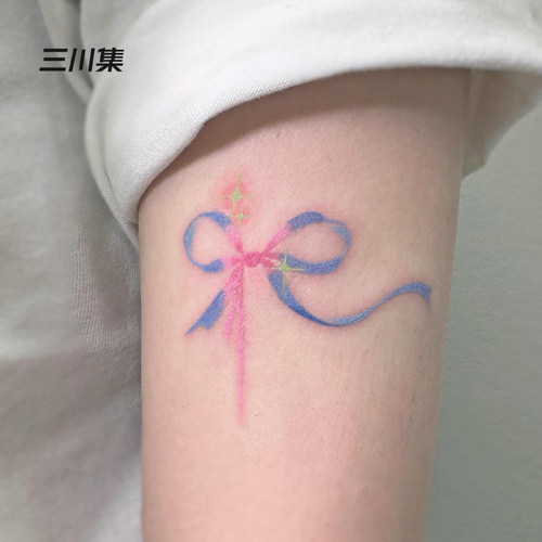 少女心蝴蝶结纹身贴满6件打9折