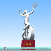 不锈钢雕塑定制抽象展望人物校园文化塑像园林景观大型创意雕塑品