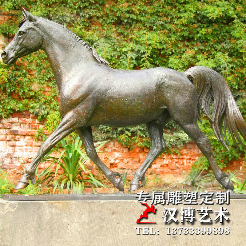 玻璃钢仿铜马雕塑大型户外景观雕塑专业加工制作各种雕塑公园景观