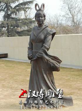 李清照人物雕像校园景观铸铜定制
