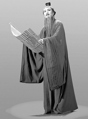 古代人物校园玻璃钢景观雕塑定制