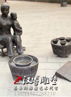 古代雕塑商业街景观民俗文化铸铜