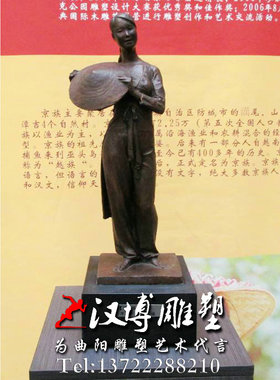 玻璃钢文化少女人物户外景观定制