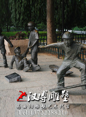 玻璃钢公园小区景观大型人物雕塑