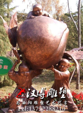 玻璃钢小孩公园景观人物雕塑