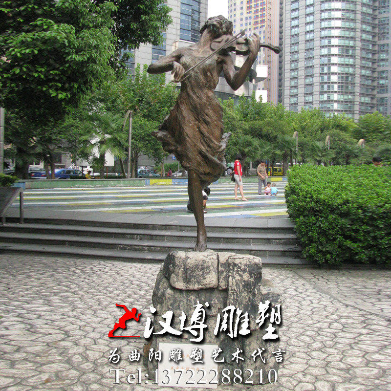 玻璃钢音乐主题雕塑著名音乐家小提琴家人物雕塑园林广场景观雕塑