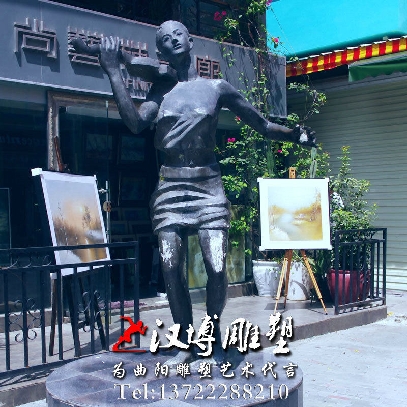 玻璃钢雕塑音乐主题雕塑小提琴音乐表演者人物雕塑商业街景观雕塑