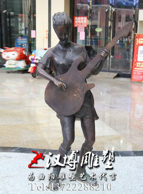 音乐少女城市广场景观主题雕塑