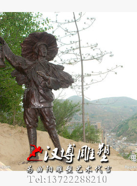 红军玻璃钢户外景观主题雕塑