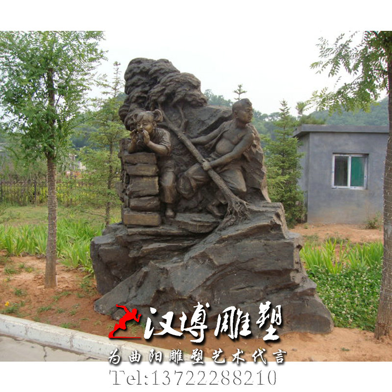 革命战士小孩陵园部队文化雕塑