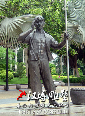 玻璃钢户外景观人物雕塑定制