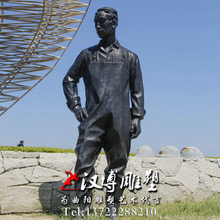 户外园林景观雕塑渔文化雕塑捕鱼者人物雕塑玻璃钢铸铜雕塑定制做