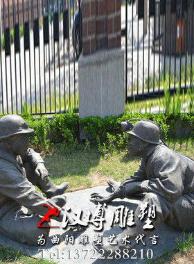 玻璃钢户外景观人物雕塑