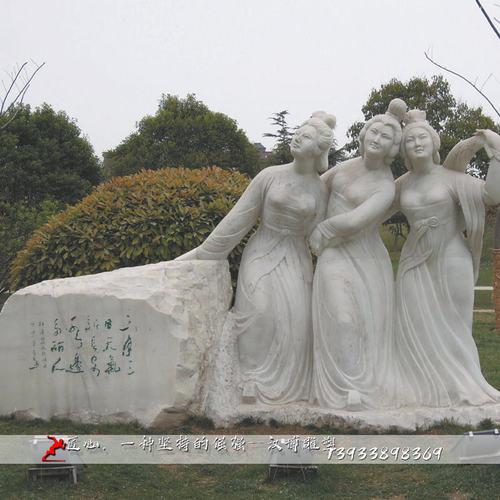 古代大型人物玻璃钢景观雕塑
