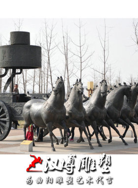 动物雕塑战马城市广场园林景观