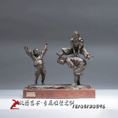 骑马雕塑景观园林摆件