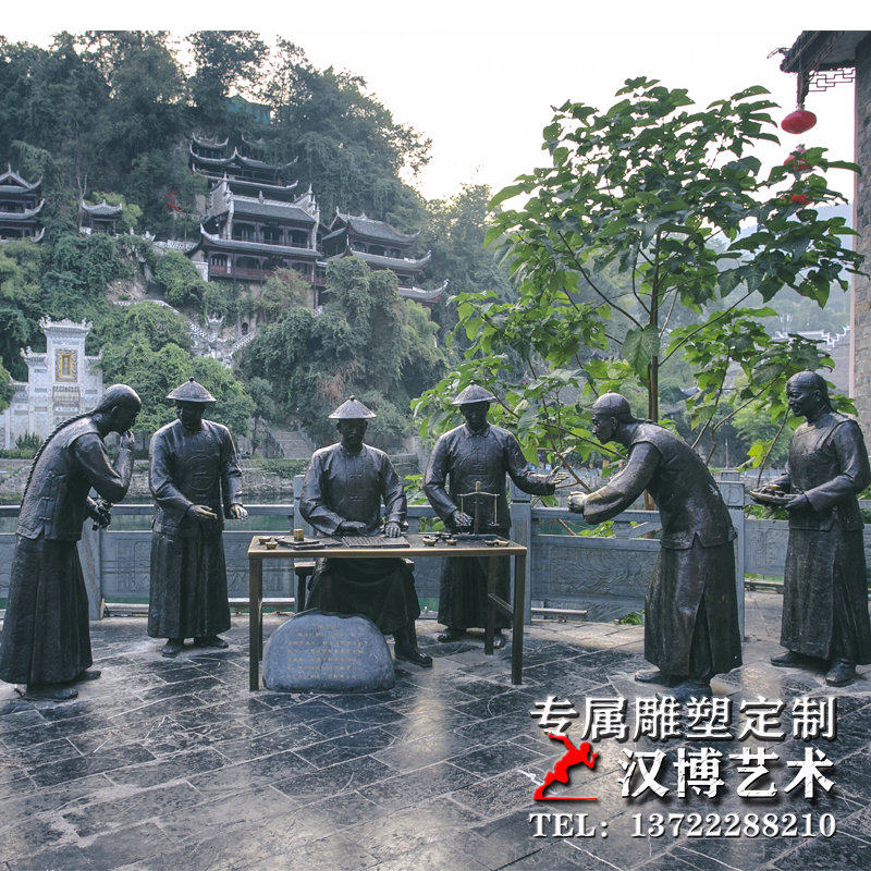 玻璃钢仿铜古代人物雕塑专业加工制作各种雕塑铸铜雕塑户外景观