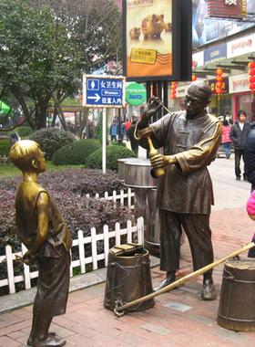 玻璃钢人物民俗景观小品雕塑