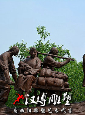 玻璃钢商业街民俗人物雕塑