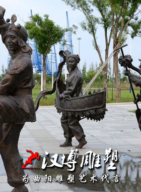 玻璃钢民俗广场舞景观人物雕塑
