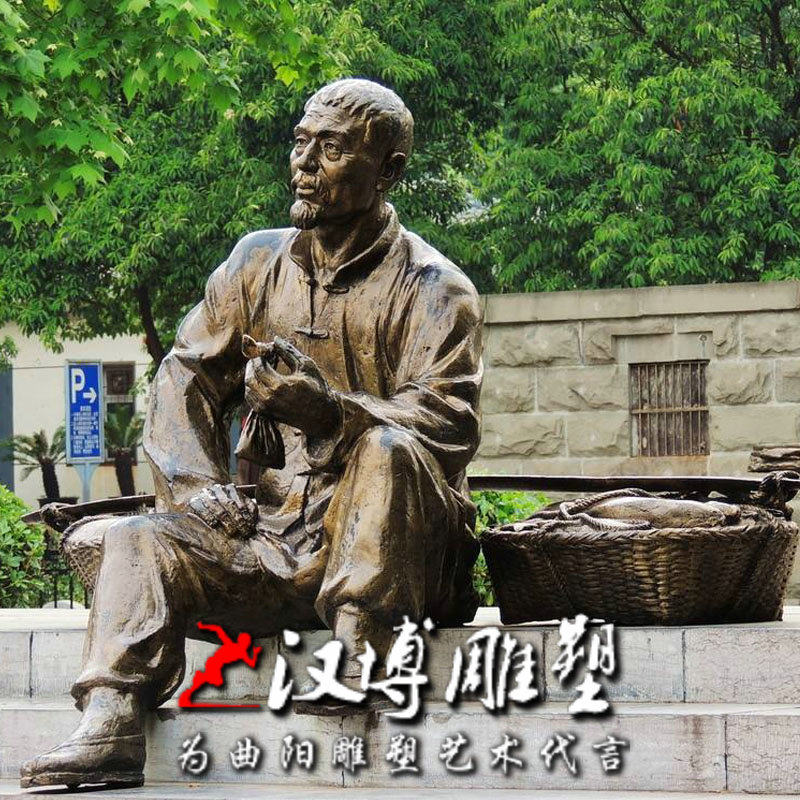 玻璃钢人物美食小吃雕塑广场街边烧烤羊肉串摆件民俗特色风味雕塑